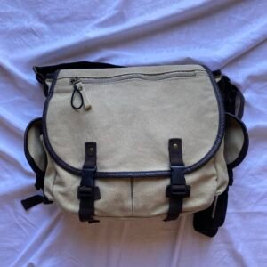 Beige messenger bag